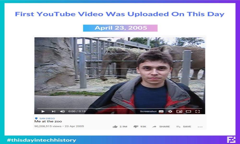 The first video was uploaded to YouTube...
